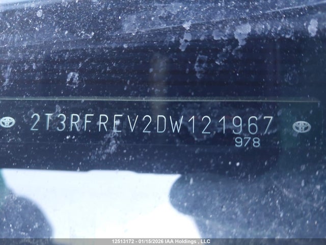 12513172 :رقم المزاد ، 2T3RFREV2DW121967 vin ، 2013 Toyota Rav4 Xle مزاد بيع