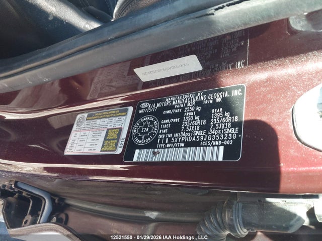 KIA SORENTO EX 2018 5XYPHDA59JG353230 Image 19