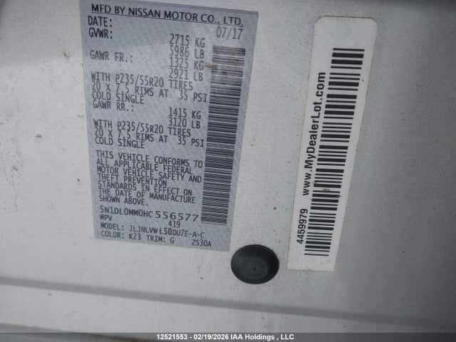 5N1DL0MM0HC556577 Infiniti QX60