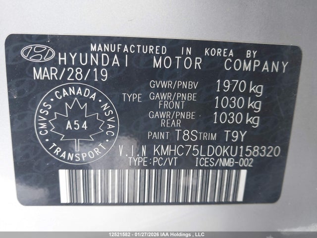 KMHC75LD0KU158320 Hyundai Ioniq Plug-in Hybrid Ultimate