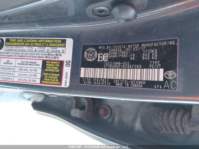 2T1BURHE1HC887269 Toyota COROLLA LE