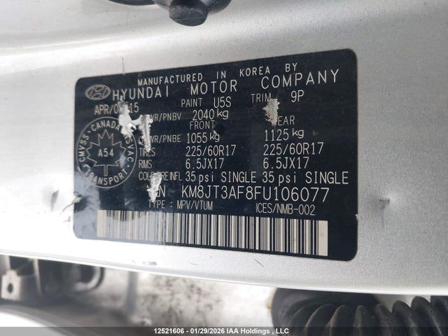 KM8JT3AF8FU106077 Hyundai Tucson