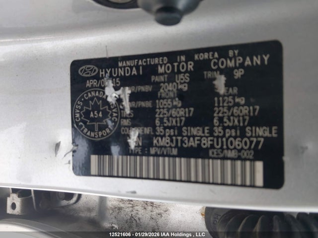 KM8JT3AF8FU106077 Hyundai Tucson