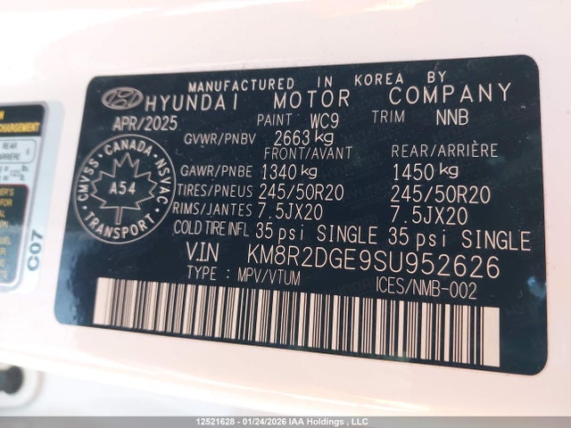 Hyundai Palisade Sel 2025 KM8R2DGE9SU952626 Image 9
