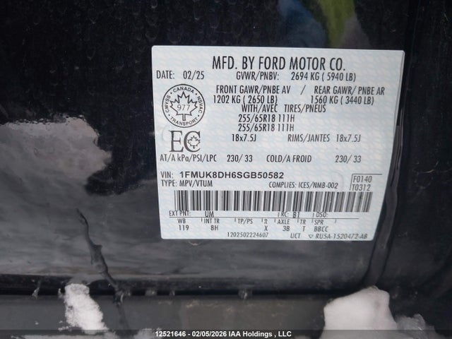 1FMUK8DH6SGB50582 Ford Explorer Active