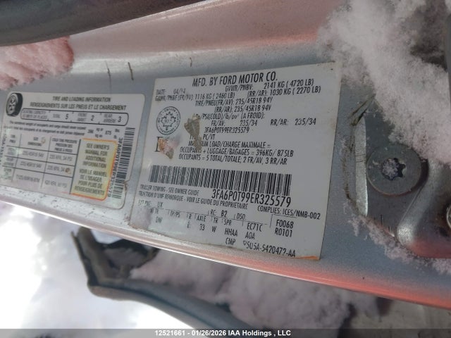 3FA6P0T99ER325579 Ford FUSION SE