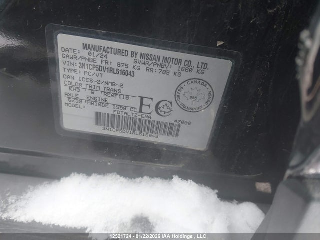 Aukcja sprzedaży 2024 Nissan Kicks Sr, vin: 3N1CP5DV1RL516043, numer aukcji: 12521724