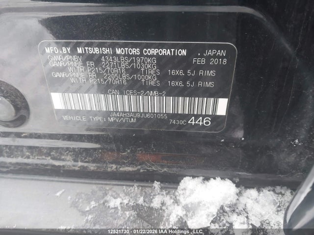Mitsubishi Rvr Es/se 2018 JA4AH3AU9JU601055 Image 9