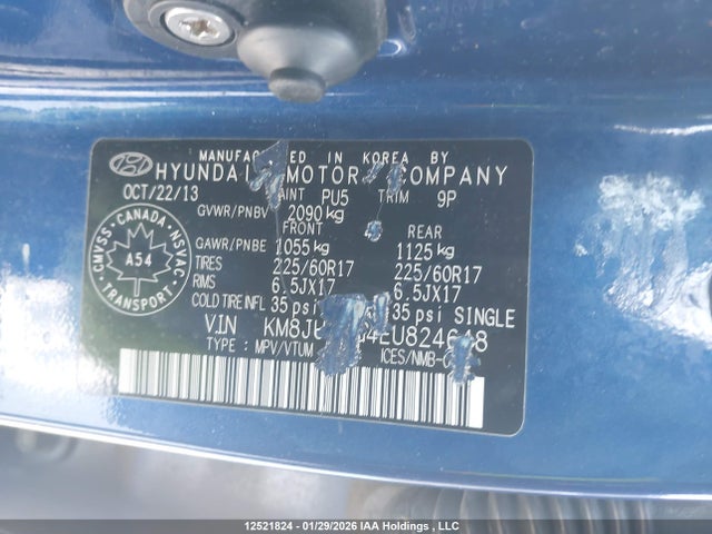 KM8JUCAG4EU824648 Hyundai TUCSON GLS