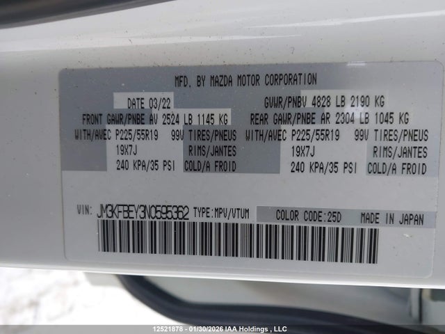 JM3KFBEY3N0595362 Mazda Cx-5 Signature