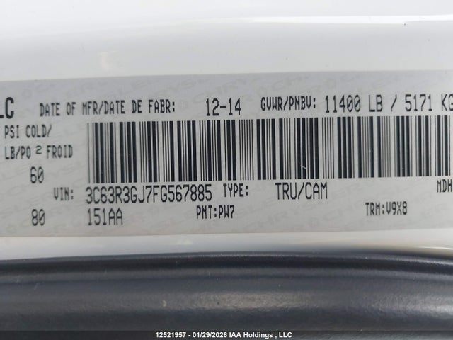 3C63R3GJ7FG567885 RAM 3500 St