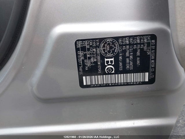 JN8BT3BB5SW157043 Nissan Rogue Sv/rc