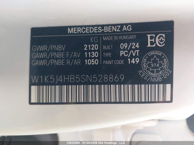 W1K5J4HB5SN528869 Mercedes-Benz CLA 250 4MATIC