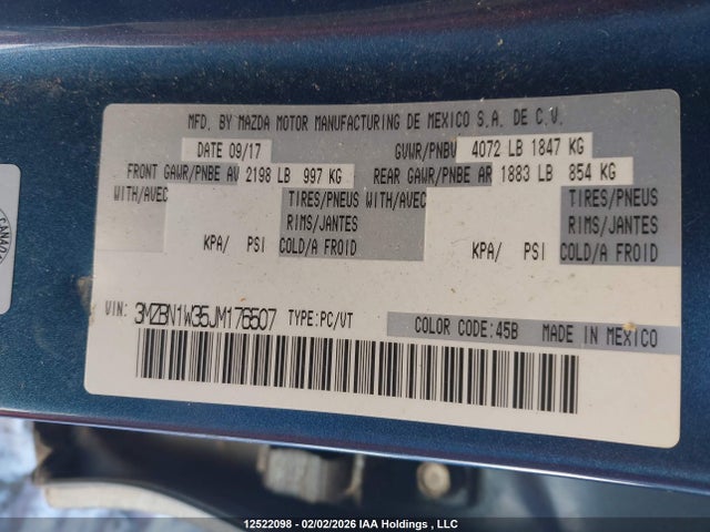 Mazda Mazda3 Gt 2018 3MZBN1W35JM176507 Image 9
