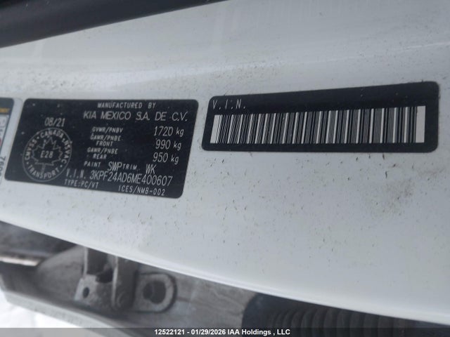 3KPF24AD6ME400607 KIA Forte