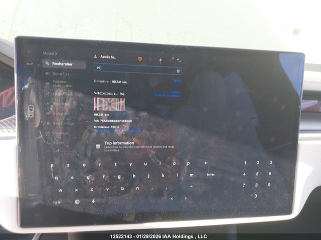7SAXCBE68NF352608 Tesla MODEL X