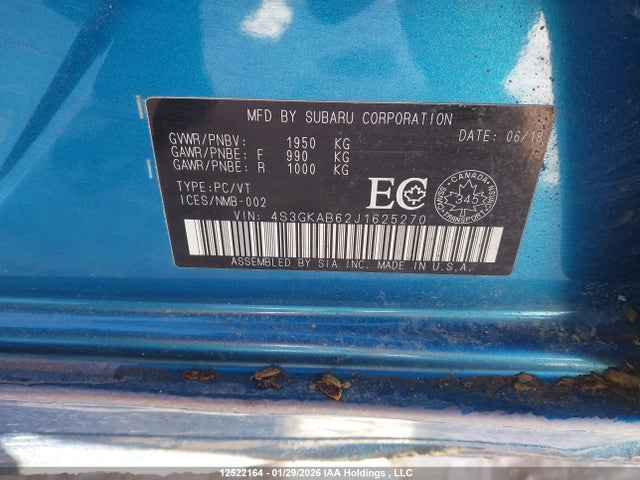 4S3GKAB62J1625270 Subaru Impreza Touring