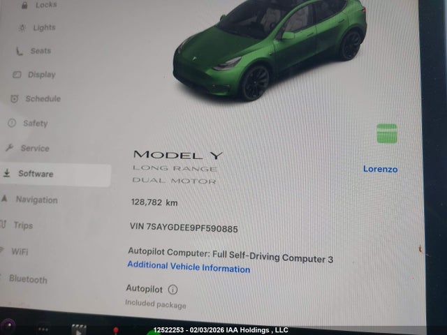 Aukcja sprzedaży 2023 Tesla Model Y, vin: 7SAYGDEE9PF590885, numer aukcji: 12522253
