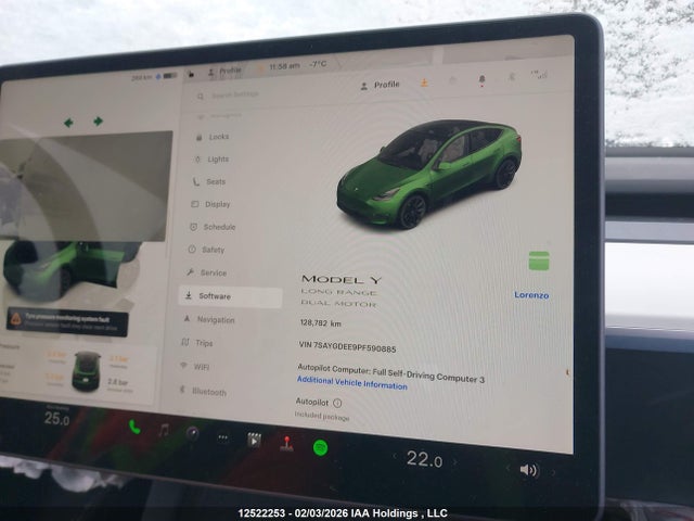 Aukcja sprzedaży 2023 Tesla Model Y, vin: 7SAYGDEE9PF590885, numer aukcji: 12522253