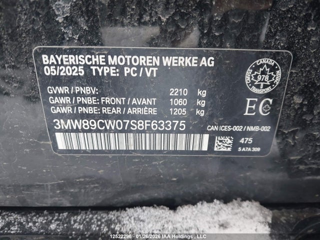 3MW89CW07S8F63375 BMW 330XI