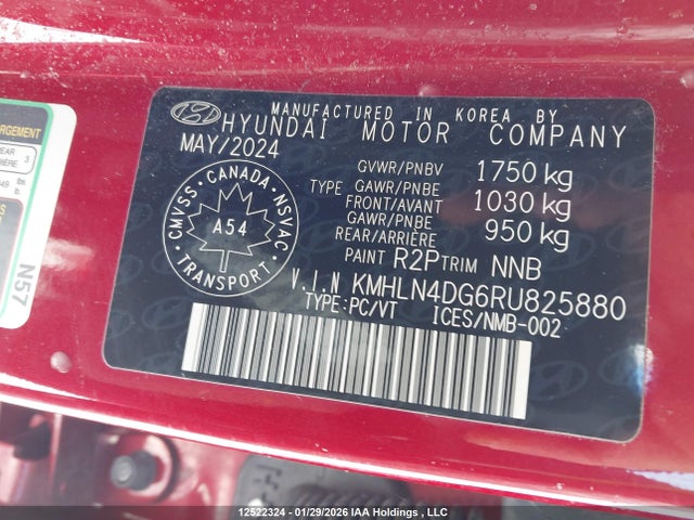 KMHLN4DG6RU825880 Hyundai Elantra Luxury