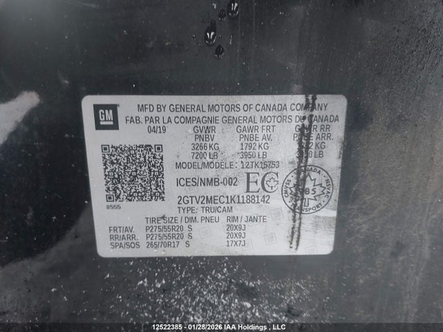 2GTV2MEC1K1188142 GMC Sierra 1500 Limited Sle