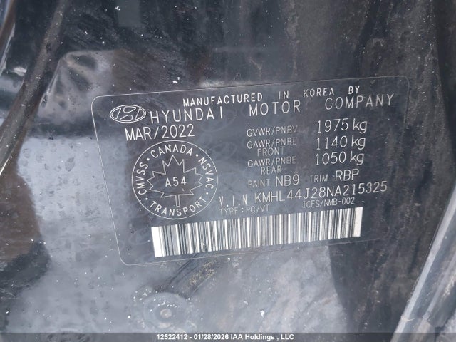 Hyundai Sonata Sport 2022 KMHL44J28NA215325 Image 9