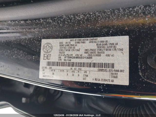 Ford F250 Super Duty 2025 1FT8W2BM8SED13686 Image 9