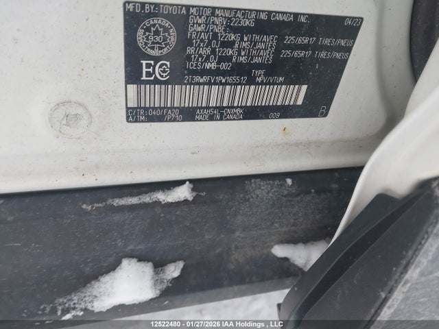 2T3RWRFV1PW165512 Toyota Rav4 Xle/woodland Edition