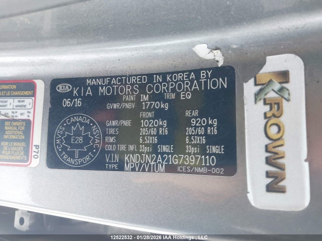 KNDJN2A21G7397110 KIA Soul