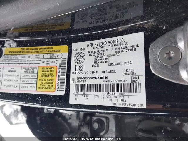 3FMCR9B66MRA38746 Ford Bronco Sport Big Bend