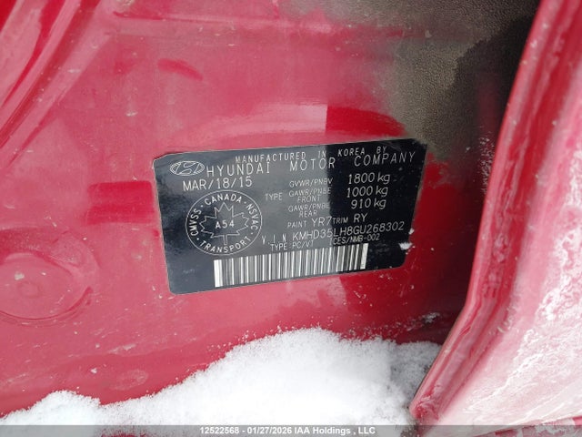 KMHD35LH8GU268302 Hyundai ELANTRA GT