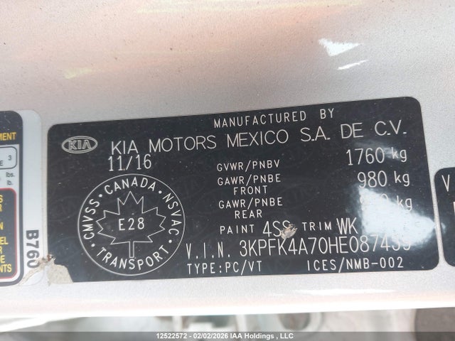 KIA Forte 2017 3KPFK4A70HE087439 Image 9