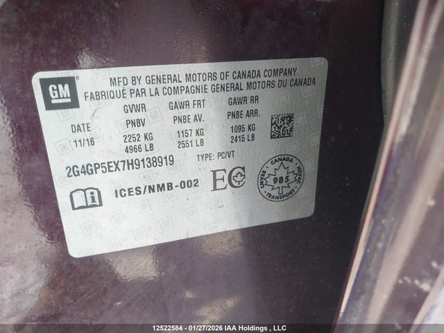 2G4GP5EX7H9138919 Buick Regal Premium