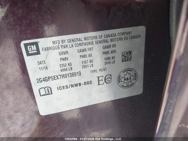 2G4GP5EX7H9138919 Buick Regal Premium