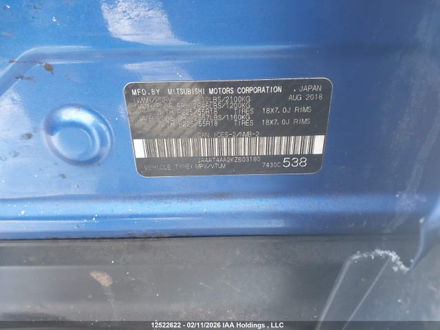 Mitsubishi Eclipse Cross Gt/se 2019 JA4AT4AA2KZ603180 Image 9