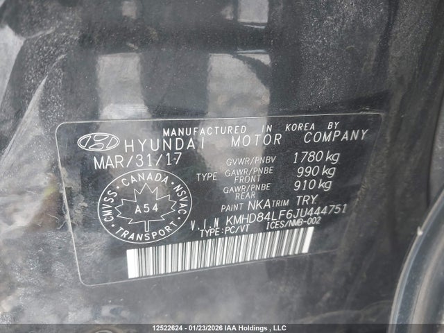 KMHD84LF6JU444751 Hyundai ELANTRA GL