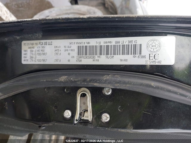 1C6RR7KG3KS505383 RAM 1500 Classic Tradesman