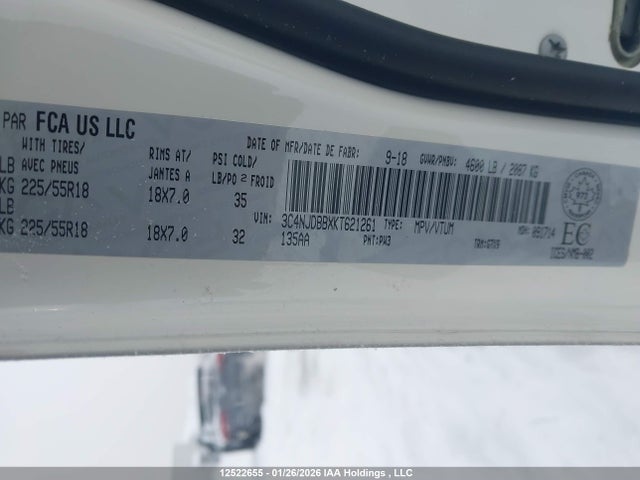 3C4NJDBBXKT621261 Jeep Compass Latitude