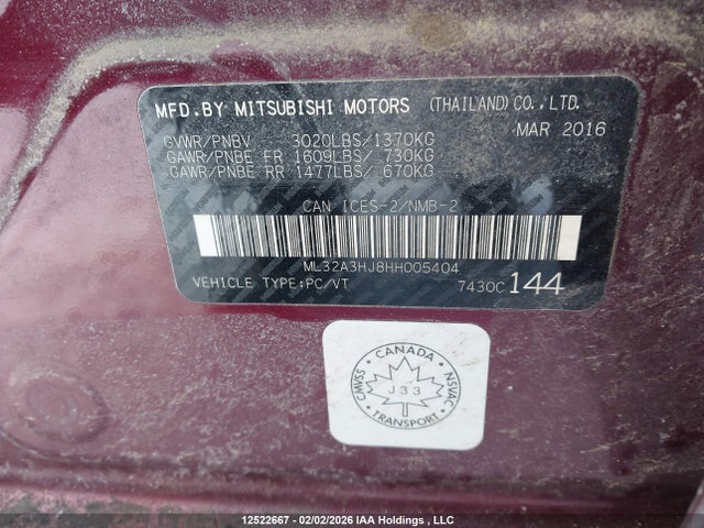 Mitsubishi Mirage 2017 ML32A3HJ8HH005404 Image 18
