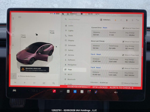 Продажа на аукционе авто 2024 Tesla Model 3, vin: 5YJ3E1EBXRF850277, номер лота: 12522781