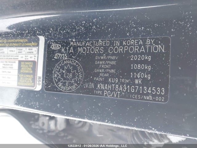 KNAHT8A31G7134533 KIA Rondo
