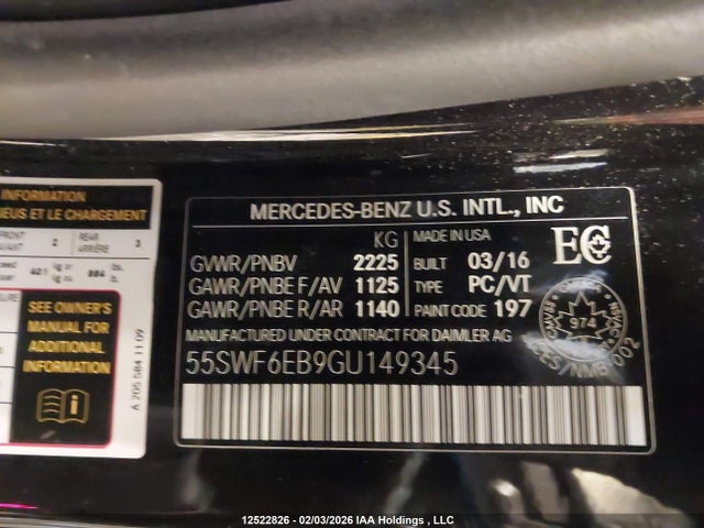 55SWF6EB9GU149345 Mercedes-Benz C 450 4mati Amg