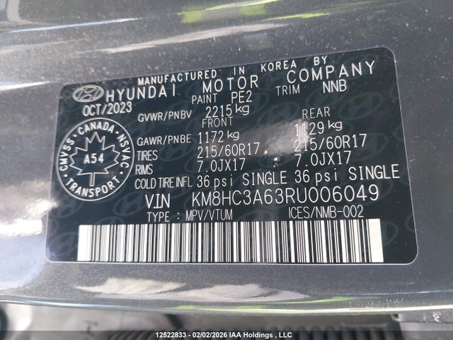 KM8HC3A63RU006049 Hyundai Kona Electric Preferred