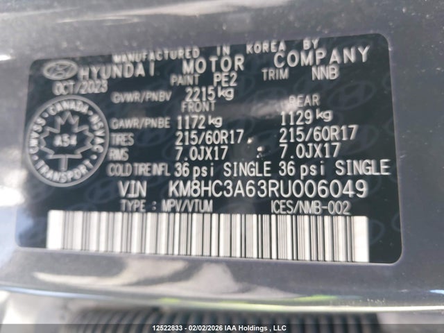 KM8HC3A63RU006049 Hyundai Kona Electric Preferred
