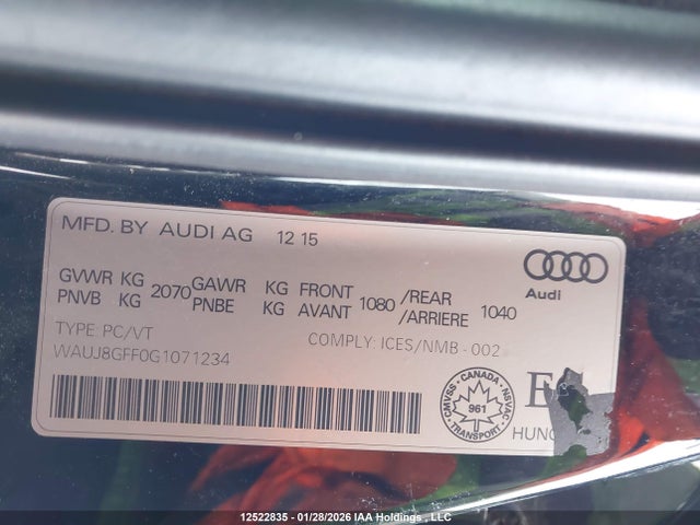 WAUJ8GFF0G1071234 Audi A3 Premium Plus S-line