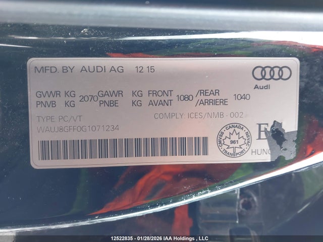 WAUJ8GFF0G1071234 Audi A3 Premium Plus S-line