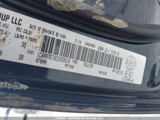 1C6RR7GT6ES259519 RAM 1500 Slt