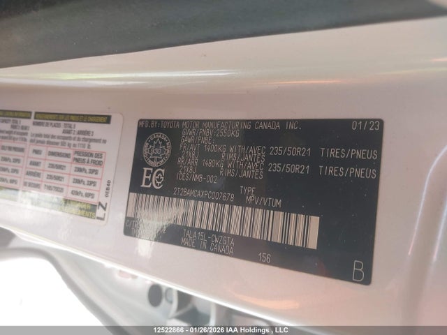 Продаж на аукціоні авто 2023 Lexus Rx 350 Base/350 Premium/350 Premium Plus/350 Luxury/350 F Sport, vin: 2T2BAMCAXPC007678, номер лоту: 12522866