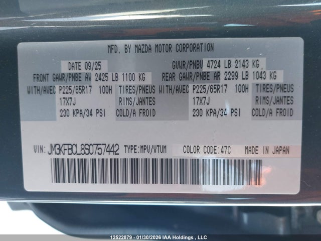 JM3KFBCL8S0757442 Mazda Cx-5 Preferred